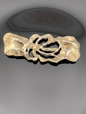 Tufa Cast Brutalist Modernist AARON ANDERSON Navajo Belt Buckle Concho J1442